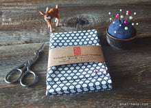 Load image into Gallery viewer, Japanese Tenugui Handkerchief with Sashiko Stitch, Kagome (basket)
