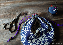 Load image into Gallery viewer, Repurposed Indian Dress Temari Kinchaku (drawstring) Purse ⦿tkvu0007