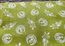 Load image into Gallery viewer, Japanese Printed Tenugui, Tsurukame (Crane & Turtle) tnkp0029