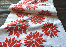 Load image into Gallery viewer, akaihana Original Tenugui, Dahlia, Japanese Hand Dyed, tnor0001