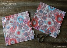 Load image into Gallery viewer, Quadruple Reversible Japanese Handkerchief, Flower Garden Pink ⦿wghc0018