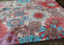 Load image into Gallery viewer, Quadruple Reversible Japanese Handkerchief, Flower Garden Pink ⦿wghc0018