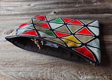 Load image into Gallery viewer, Repurposed Vintage Kimono Obi Clutch, Japanese Handmade ⦿z30c0002