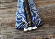 Load image into Gallery viewer, Japanese Handmade Pen Case, Aizome Style Print, Waves