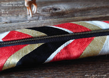 Load image into Gallery viewer, Vintage Kimono Obi Pen Case, Japanese Handmade, zc20p0005