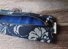 Load image into Gallery viewer, Japanese Handmade Pen Case, Aizome Style Print, Botanical ⦿zc20p0010