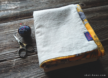 Load image into Gallery viewer, Baby Blanket/Adult Lap Blanket with Japanese Linen &amp; Fleece, Sand Beige ⦿blbj0022
