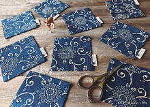 Load image into Gallery viewer, Japanese fabric Coasters, Kikukarakusa ⦿cajf0021
