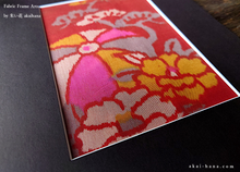 Load image into Gallery viewer, Vintage Kimono Fabric Art with a Frame Mat, ready to frame, 8 x 10 ⦿frmn0017
