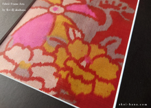 Load image into Gallery viewer, Vintage Kimono Fabric Art with a Frame Mat, ready to frame, 8 x 10 ⦿frmn0017
