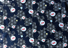 Load image into Gallery viewer, Furoshiki Reusable Fabric Wrap, Bandana, Kingyo Goldfish Black ⦿fsjf0037
