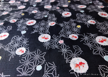 Load image into Gallery viewer, Furoshiki Reusable Fabric Wrap, Bandana, Kingyo Goldfish Black ⦿fsjf0037
