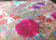 Load image into Gallery viewer, Furoshiki Reusable Fabric Wrap, Bandana, Floral Kimono ⦿fsjf0040
