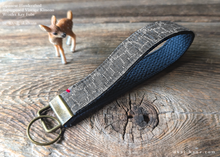 Load image into Gallery viewer, Vintage Kimono Wristlet Key Fobs with One Stitch, Gray Kikkou ⦿kfvk0002
