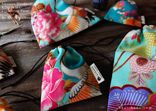 Load image into Gallery viewer, Wagara Kinchaku Drawstring Purse, 2 sizes ⦿kpjf0001
