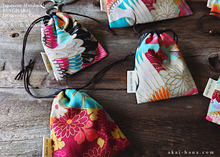 Load image into Gallery viewer, Wagara Kinchaku Drawstring Purse, 2 sizes ⦿kpjf0001
