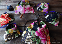 Load image into Gallery viewer, Wagara Kinchaku Drawstring Purse, 2 sizes ⦿kpjf0002
