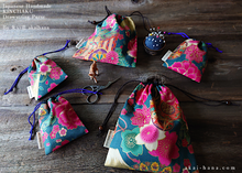 Load image into Gallery viewer, Wagara Kinchaku Drawstring Purse, 2 sizes ⦿kpjf0003
