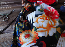 Load image into Gallery viewer, Wagara Kinchaku Drawstring Purse Large W22cm x H25cm (8 3/4&quot; x 9 3/4&quot;) ⦿kpjf0006
