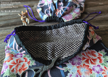 Load image into Gallery viewer, Japanese Kimono Cotton Drawstring Purse, Large W20cm x H25cm (8" x 9 3/4") ⦿kpjf0024
