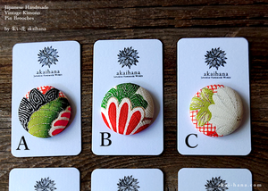 Vintage Kimono Pin Brooches ⦿pbvk0001-6
