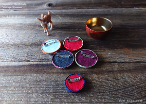 Vintage Kimono Pin Brooches, Set of 2 ⦿pbvk0011