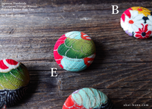 Load image into Gallery viewer, Repurposed Vintage Kimono Covered Button Elastic Ties ⦿phvk0008
