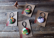 Load image into Gallery viewer, Repurposed Vintage Kimono Covered Button Elastic Ties ⦿phvk0008
