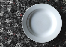 Load image into Gallery viewer, Reversible Japanese Handmade Placemats, Dragons and Chrysanthemums, Black ⦿pmjf0005
