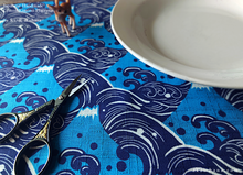 Load image into Gallery viewer, Reversible Japanese Handmade Placemats, Nami to Fujisan ⦿pmjf0006
