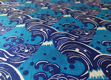 Load image into Gallery viewer, Reversible Japanese Handmade Placemats, Nami to Fujisan ⦿pmjf0006
