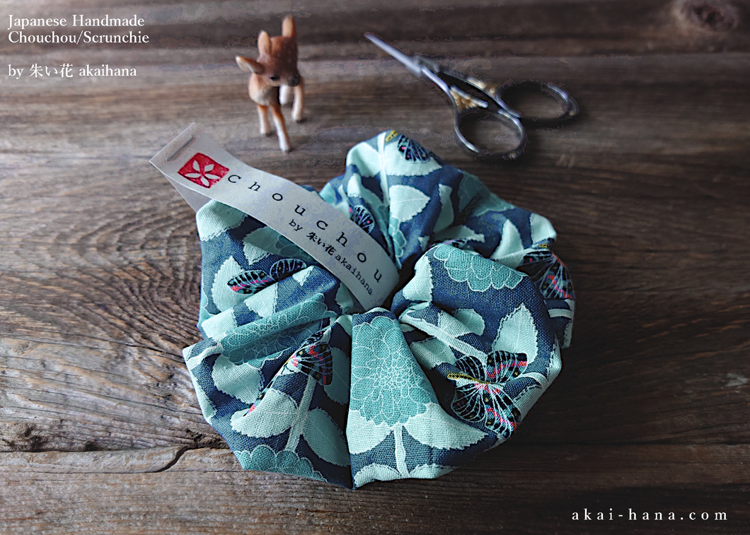 Japanese Handmade Scrunchies, Flowers and Butterflies ⦿scaf0019