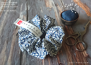 Japanese Handmade Scrunchies, Asian Basket ⦿scaf0020
