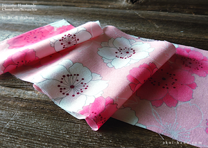 Japanese Handmade Kimono style Scrunchies , SAKURA Pink ⦿scjf0020