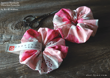 Load image into Gallery viewer, Japanese Handmade Kimono style Scrunchies , SAKURA Pink ⦿scjf0020
