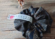 Load image into Gallery viewer, Japanese Handmade Kimono Style Scrunchies, Shiborigiku Monyou, scjf0041
