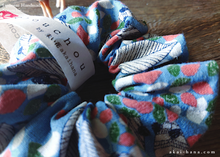 Load image into Gallery viewer, Japanese Handmade Scrunchies, Promenade Blue ⦿scjf0048
