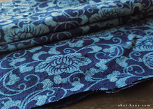 Load image into Gallery viewer, Japanese Handmade Kimono Style Scrunchies, Aizome Indigo Dyed
