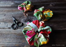 Load image into Gallery viewer, Japanese Handmade Kimono style Scrunchies ⦿scjf0108
