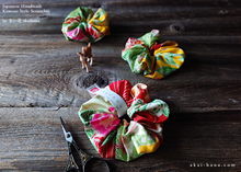 Load image into Gallery viewer, Japanese Handmade Kimono style Scrunchies ⦿scjf0108
