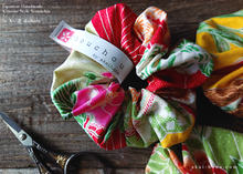 Load image into Gallery viewer, Japanese Handmade Kimono style Scrunchies ⦿scjf0108
