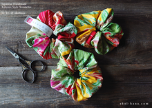 Load image into Gallery viewer, Japanese Handmade Kimono style Scrunchies ⦿scjf0108
