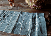 Load image into Gallery viewer, Vintage Kimono Scrunchies, Gray Shibori, Japanese Handmade
