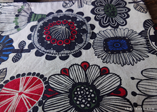 Load image into Gallery viewer, Japanese Linen Cotton Canvas Small Tote, Floral x Black ⦿tbsm0003
