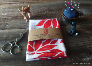 Japanese Hand Dyed Tenugui Handkerchief, Dahlia, tnha0001