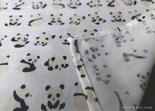 Load image into Gallery viewer, Japanese Cotton Double Gauze Tenugui, Panda ⦿tndg0002
