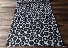 Load image into Gallery viewer, Japanese Cotton Double Gauze Tenugui, Black Flowers ⦿tndg0003
