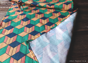Japanese Cotton Double Gauze Tenugui, Geometry ⦿tndg0004