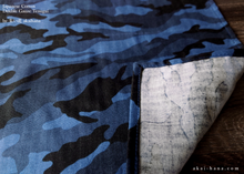 Load image into Gallery viewer, Japanese Cotton Double Gauze Tenugui, Camouflage Blue ⦿tndg0006
