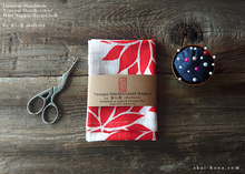 Load image into Gallery viewer, Japanese Hand Dyed Tenugui Handkerchief, Dahlia ⦿tnha0001
